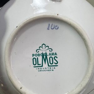 Conjunto de Porcelana Olmos Uruguaya con Flores Rosadas - 5 Piezas - imagen 13