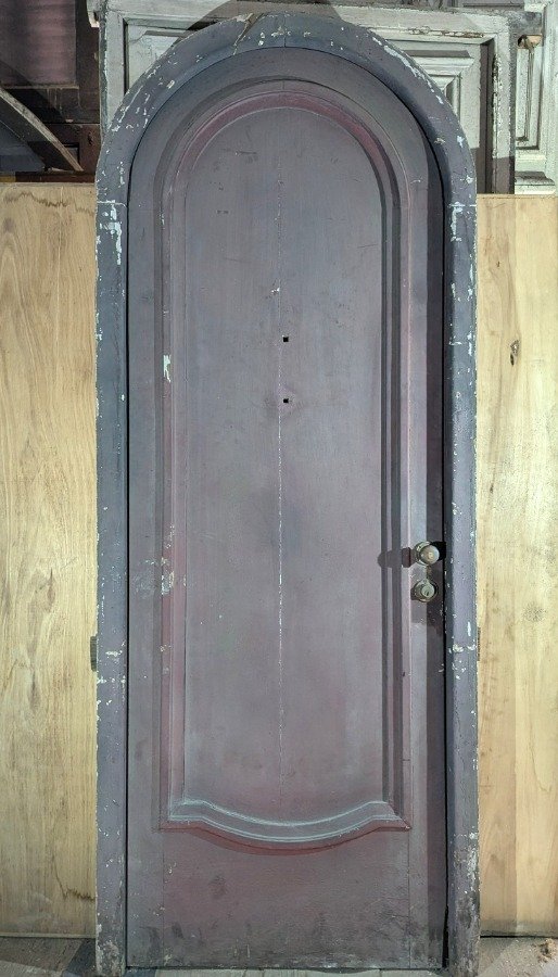 Puerta antigua de madera con arco carpanel - imagen 2