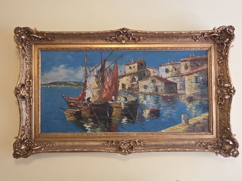 Lote anterior: Excepcional Pintura Marina Firmada en Marco Dorado