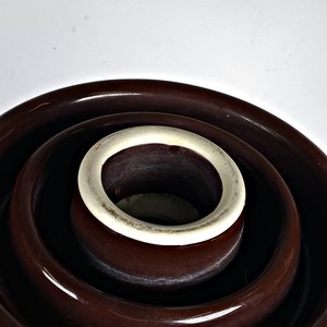 Aislador de Porcelana Marrón Grande Santana 87-Brasil Diámetro 18 cm - imagen 5