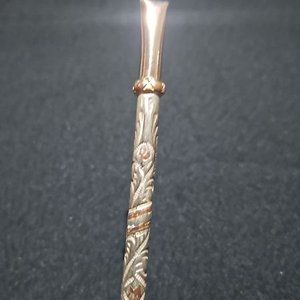 Bombilla de Plata y Oro para Mate con Grabados - imagen 3