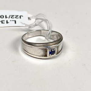 Anillo de Plata con Zafiro Azul - Medida 17 mm - imagen 4