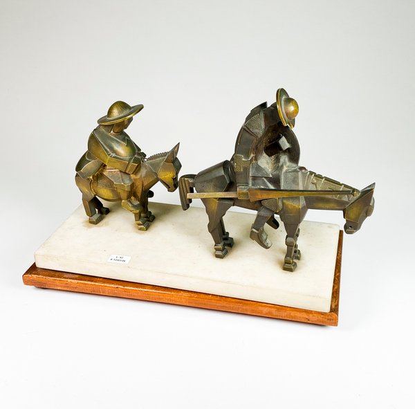 Lote siguiente: Bronce Art Deco de Don Quijote y Sancho Panza