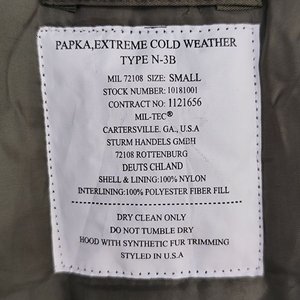 Parka Militar Mil-Tec N-3B Talle Small para Clima Extremo - imagen 7