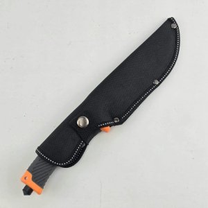 Cuchillo Táctico Negro y Naranja con Vaina - imagen 5