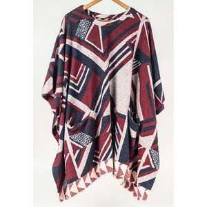 Lote siguiente: Poncho Tejido Zara Trafaluc Talle M Geométrico