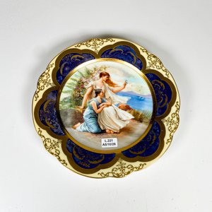 Plato de porcelana francesa damas, diámetro 24 cm - imagen 2