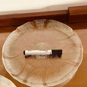 Set de Vajilla de Vidrio Transparente con Diseño Floral: Bowl y Platillos - imagen 2