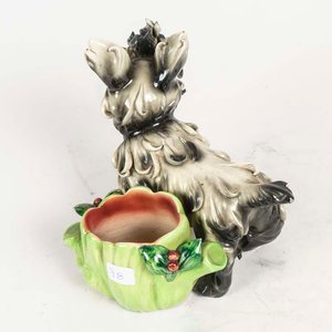 Jardinera Perro de Cerámica Italiana Vintage - imagen 2