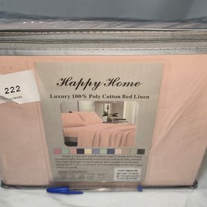 Juego de Sábanas King Size Happy Home 4 Piezas Rosado - imagen 2