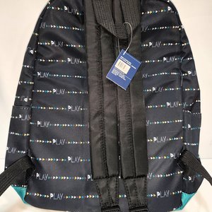 Mochila Azul Nueva con Estampado "Play" y Múltiples Compartimentos - imagen 4