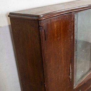 Cristalero Francés Antiguo con Puertas Vidriadas y Cajones - imagen 3