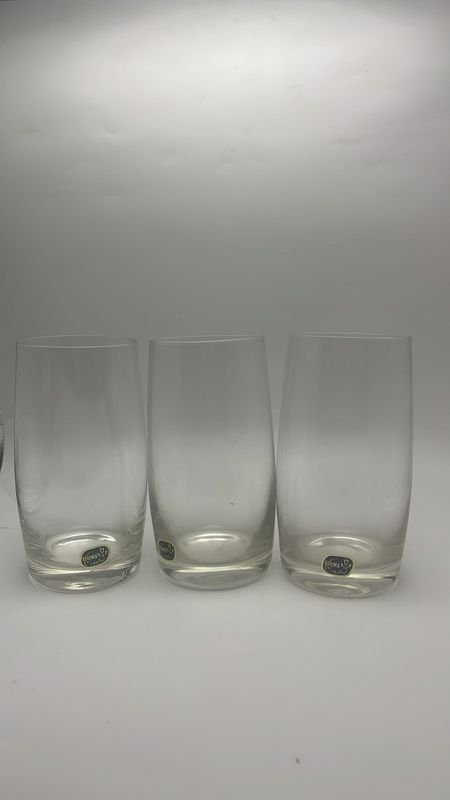 Vasos de cristal bohemia, 3 vasos - imagen 1
