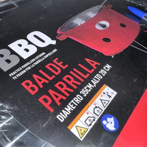 Parrillero Portátil BBQ Casmo Metálico Negro 35cm Diámetro con Accesorios - imagen 5
