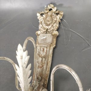 Aplique Francés de Madera con Tres Luces y Caireles - imagen 5
