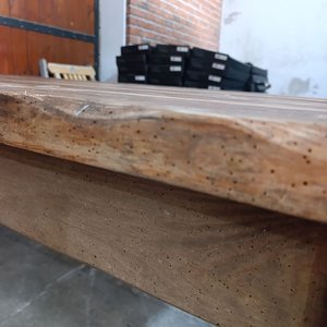 Mesa Rústica de Madera de Pino Maciza - 1.90m - imagen 5