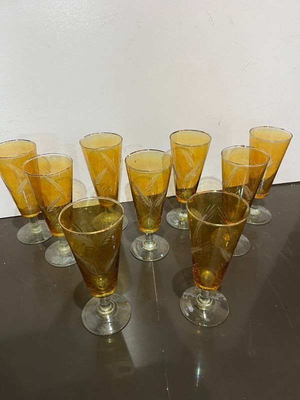 Cajas de vidrio talladas al ácido amarillo - imagen 3