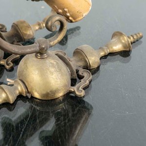 Par de Apliques Holandeses de Bronce Estilo Clásico - imagen 2