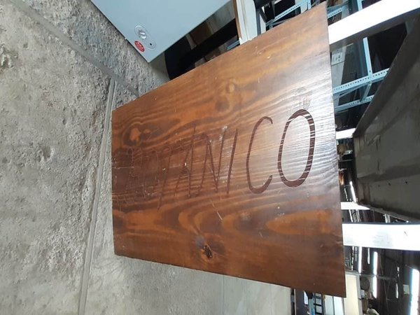 Cartel de Madera "Orgánico"