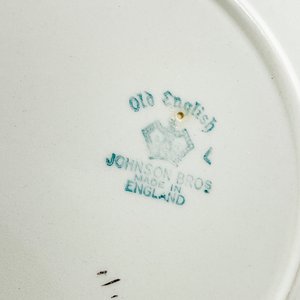 Plato de Loza Inglesa Johnson Bros "Old English" con Flores - imagen 4