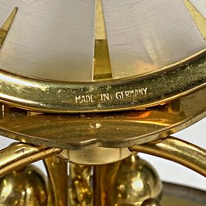 Reloj de Sobremesa Alemán en Bronce con Cúpula de Cristal - imagen 3