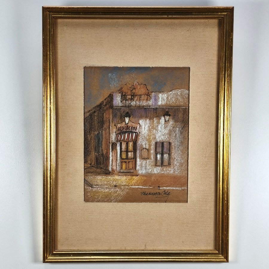 Obra de Técnica Mixta "Fachada de Almacén" por Francisco Chla