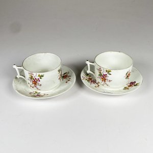 Dos tazas de te porcelana limoges, con platillos - imagen 1