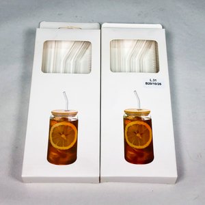 Dos Sets de Sorbetes de Vidrio Reutilizables con Cepillo Limpiador - imagen 2