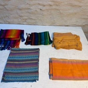 Lote de Manteles y Camineros Tejidos de Colores Vivos - imagen 3