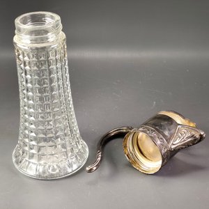 Jarra Italiana de Vidrio con Detalles Metálicos Plateados - imagen 11