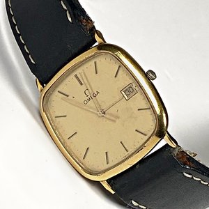 Reloj Omega Deville Caballero Malla Cuero Dorado - imagen 3