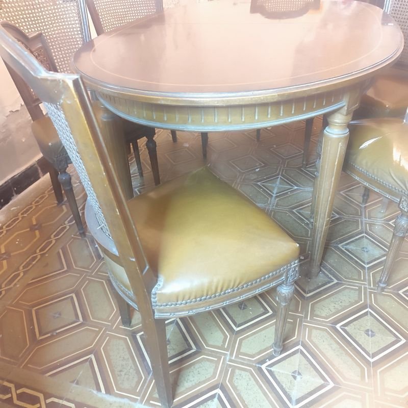 Gran juego de comedor antiguo francés en estilo Luis XVI - imagen 3