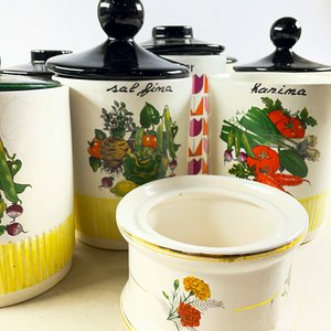 Lote de 8 Potes de Cerámica con Tapa para Cocina - imagen 3