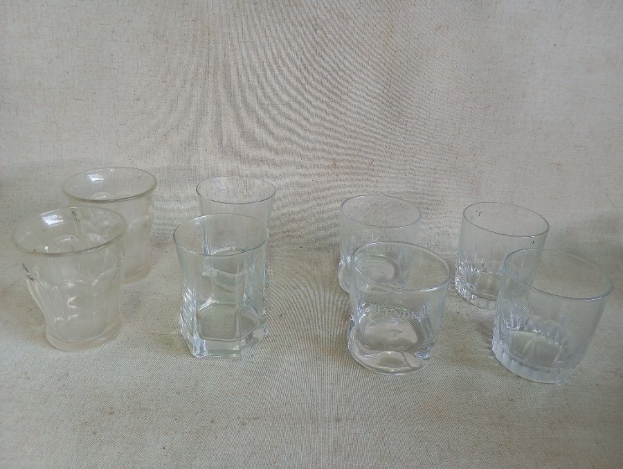 8 vasos de cristal claro - imagen 2
