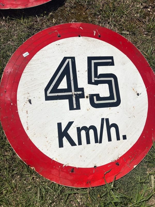 Cartel de señalización de velocidad 45 km/h, diámetro 75cm