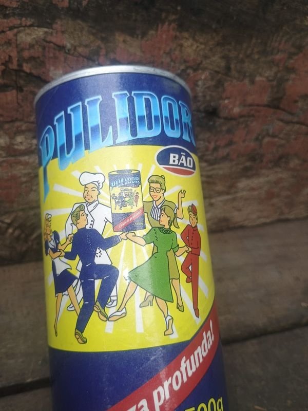 Lata Antigua de Pulidor BÃO con Contenido Original - Coleccionismo Uruguay - imagen 1