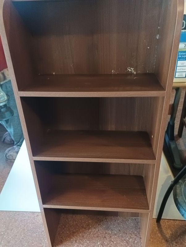 Escritorio con biblioteca de 4 estantes en madera - imagen 8