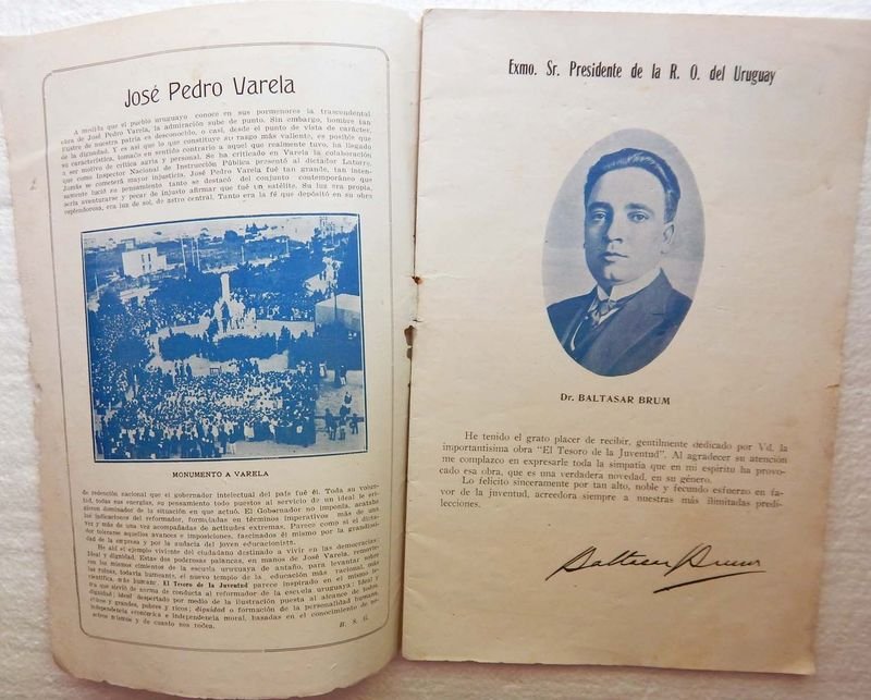 Antigua Revista Con Apreciaciones De Diferentes Personalidades De La Época Respecto A La obra 'El Tesoro De La Juventud' - imagen 2