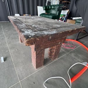 Mesa Rectangular Rústica de Lapacho Estilo Antiguo - imagen 8