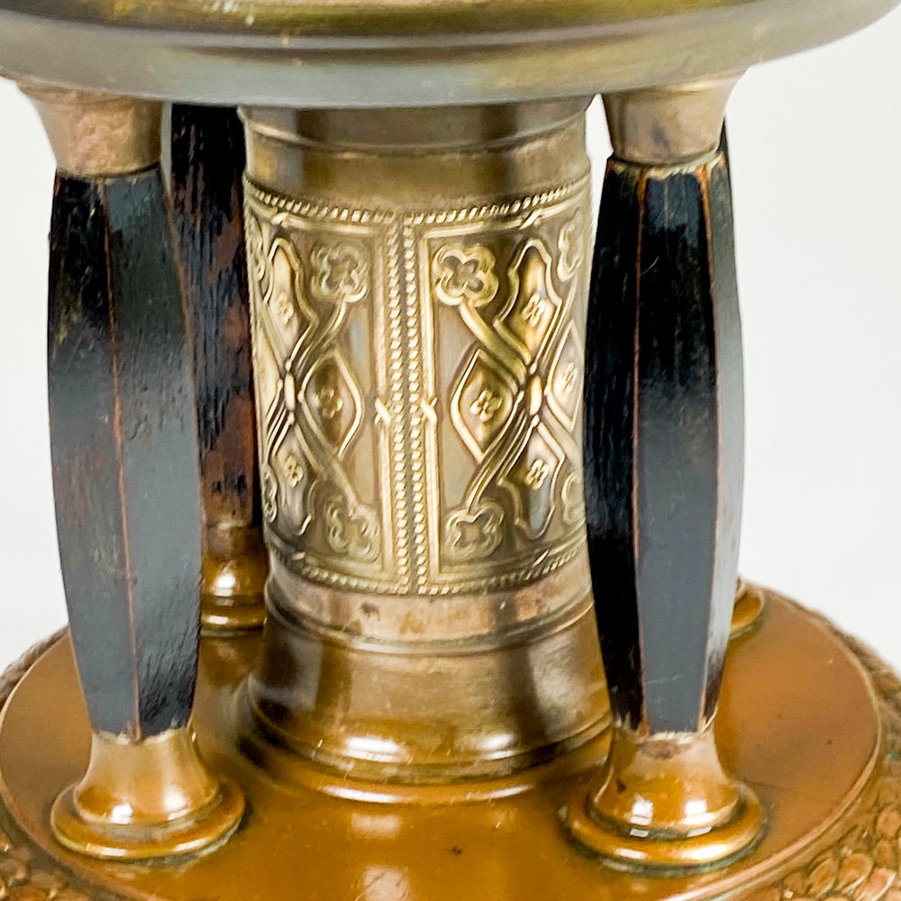 Centro de mesa en bronce con columnas - imagen 3