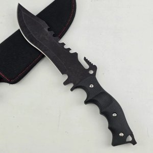 Cuchillo Táctico Negro con Vaina Negra - imagen 4