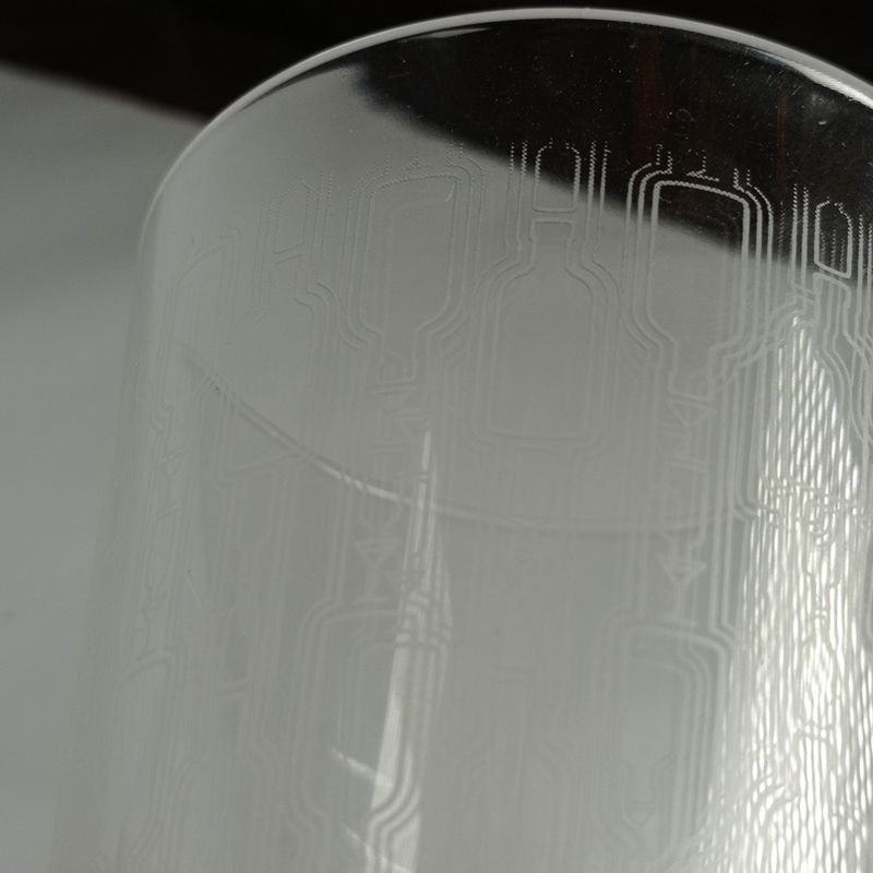 Vasos de cristal transparente tallados al ácido - imagen 5