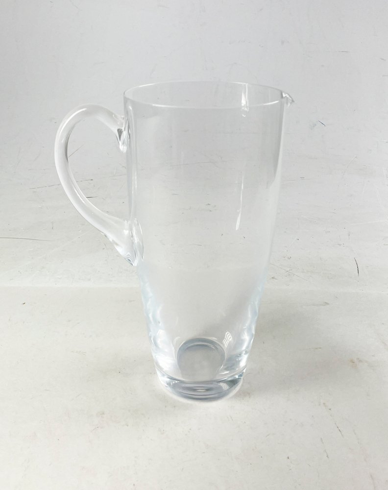 Jarra de vidrio transparente con asa y tapa - imagen 2