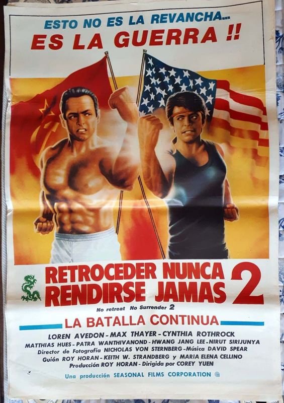 Poster Original "Retroceder Nunca Rendirse Jamás 2" (1987) - Cynthia Rothrock