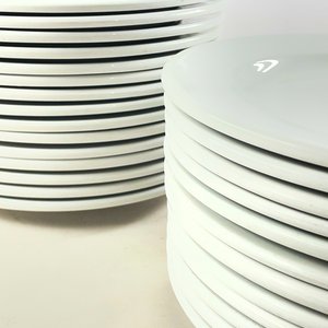 Lote de 27 Platos Llanos Blancos Porcelana "World China" - imagen 3