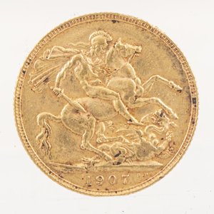 Lote siguiente: Moneda de Oro Británica 1 Libra 1907 - Peso 7.9g