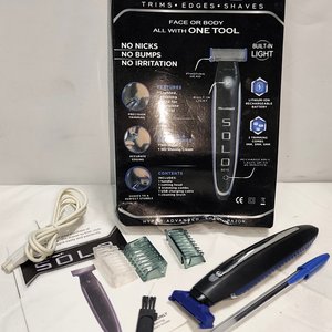 Lote siguiente: Afeitadora Eléctrica Recargable Solo 8015 con Accesorios para Barba, Nueva en Caja