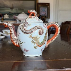 Juego de Té de Porcelana con Dragón: 2 Teteras, Azucarera, 6 Tazas y 6 Platos - imagen 29