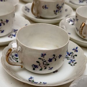 Juego de Tazas y Platos de Té Franceses Limoges Haviland - imagen 3