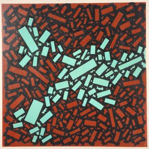 Serigrafía "Rectángulos XLIX" de Pedro Costigliolo, 1975 - imagen 4